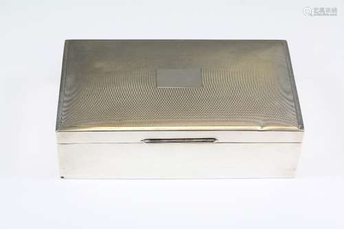 A Silver Cigarette Box, cedar-lined, approx 9 x 16 x 5 h cms, Birmingham hallmark, dated 1959