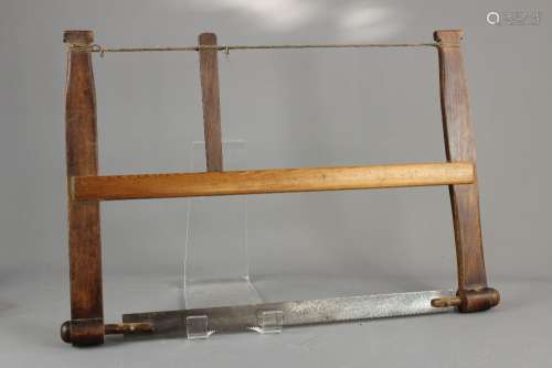 A 19th Century Colonial Shipwright Bow Saw, approx 55 x 40 cms