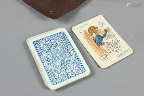 Vintage Playing Cards; contained in the original leather case