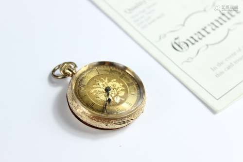 A Continental 14k Gold Pocket Watch