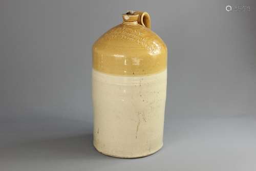 A Large Stoneware Flagon, stamped W