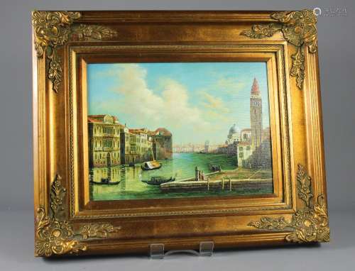 A 20th Century Oil on Canvas, depicting The Grand Canal Venice', signed lower right, approx 38 x 29 cms, framed