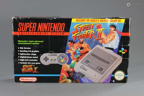 A Super Nintendo Entertainment System; the system being a 