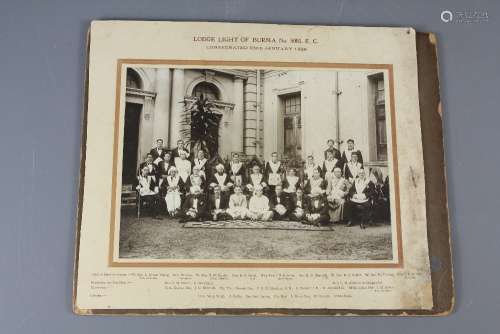 An Early 20th Century Sepia Photograph 'Lodge Light of Burma No