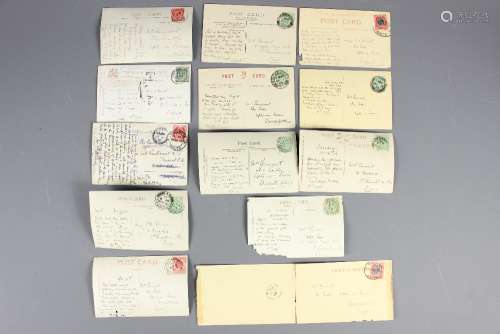 Thirteen Vintage Postcards, from Admiral Sir William George 'Bill' Tennant KCB,CBE,MVO,DL British Naval Officer to his parents when on shore-leave from various Mediterranean ports
