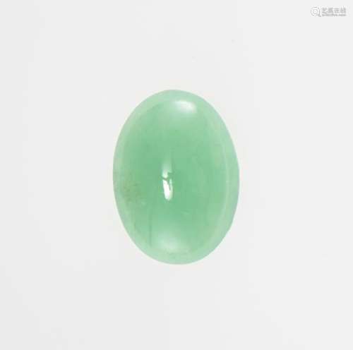 Cabochon de jade jadéide - Taille ovale, 11,31 cts. Avec certificat GIA no [...]