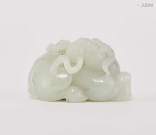 Bélier, Chine - Jade, figuré couché, L 5,5 cm -