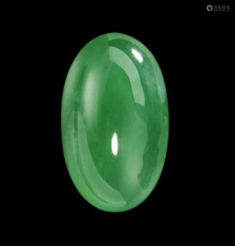Cabochon de jade jadéïte, 2,82 cts - Type A, non traité, compte rendu d'analyse [...]