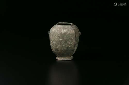 汉代 青铜方罐