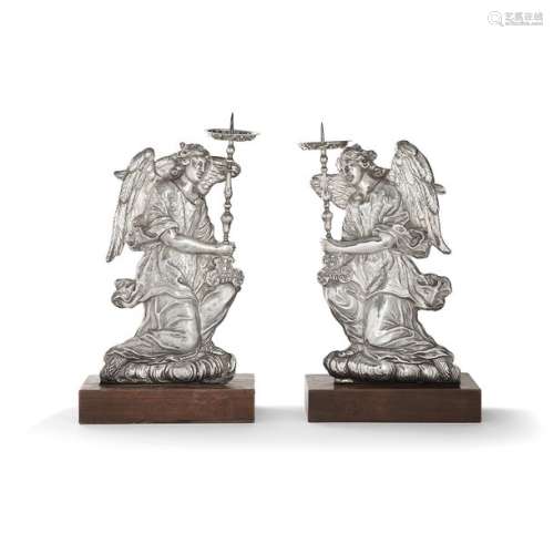 TWO CEROFERRAIRY ANGELS OF SILVER APPLIANCE, AUGSB…