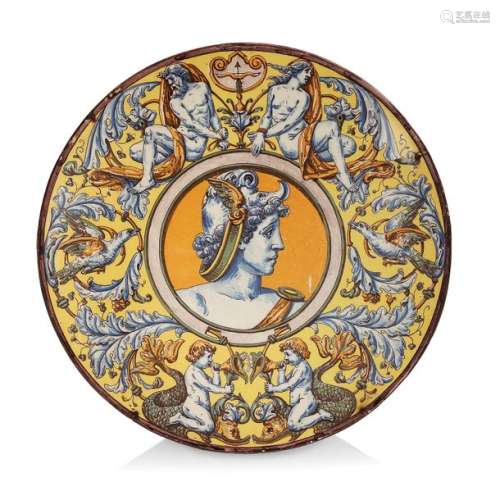 GREAT FAICE ROUND FLAT, ITALY, 19th CENTURY with p…