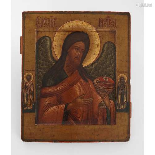 ICON, SAINT JEAN BAPTIST, RUSSIA, 17th century tem…