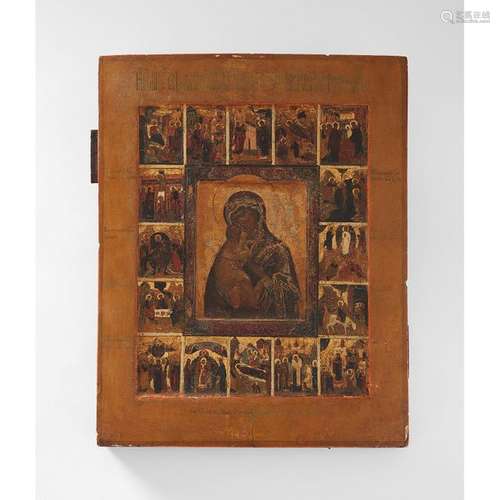 ICON, HOLY VIRGIN OF TENDRESS, RUSSIA, LATE 18th B…