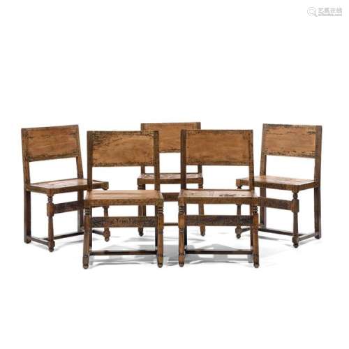 FIVE CHAIRS, SOUTH FRANCE, 17th CENTURY ENVIRONMEN…