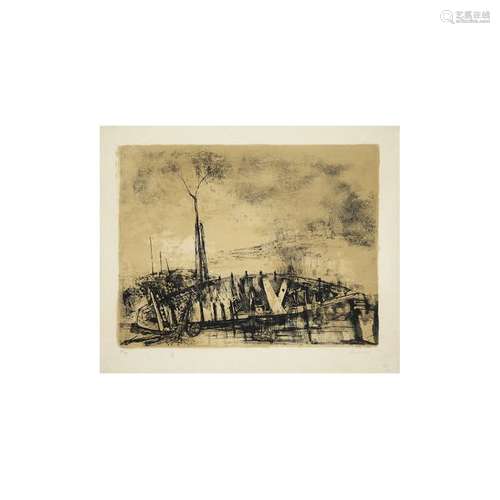 JEAN JANSEM (1920 2013) LE PONT Lithographie en co…