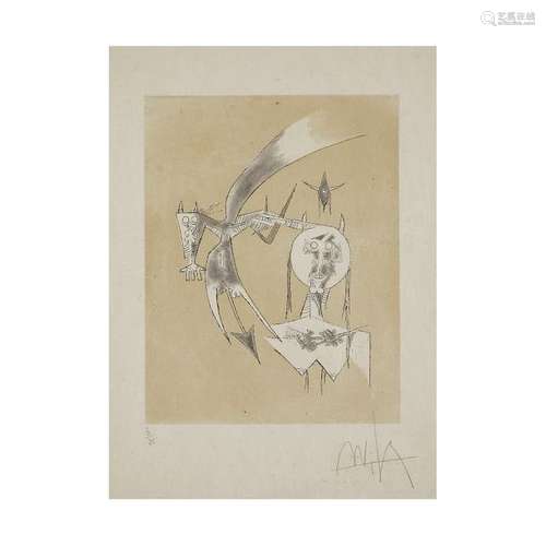 WIFREDO LAM (1902 1982) DE SCÈVE À DIANE Gravure e…