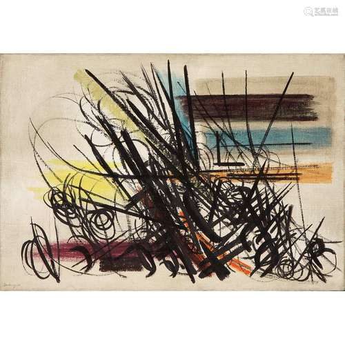 HANS HARTUNG (1904 1989) T1950 43, 1950 Huile sur …