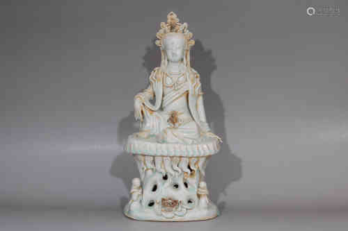 A Chinese Hutian Ware Porcelain Buddha