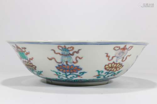A Chinese Dou Cai Porcelain Bowl