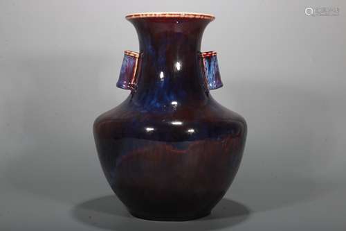 A Chinese Flambe Glazed Porcelain Vase