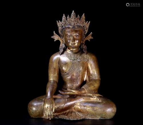 A Chinese Gilt Bronze Figure of Buddha