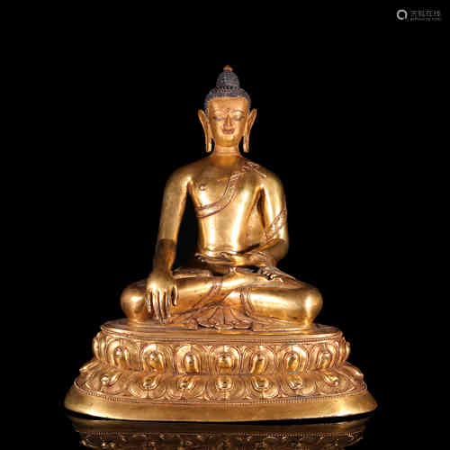 A Chinese Gilt Bronze Buddha