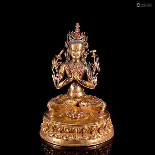 A Chinese Gilt Bronze Buddha