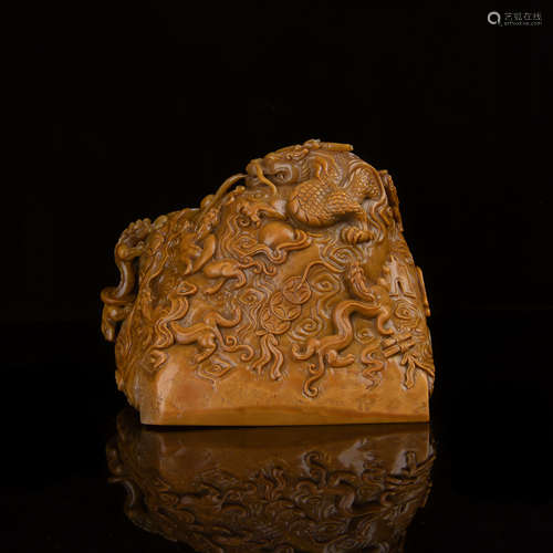 A Chinese Carved Tianhuang Stone Seal