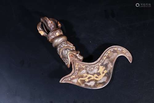 A Chinese Gilt Bronze Instrument