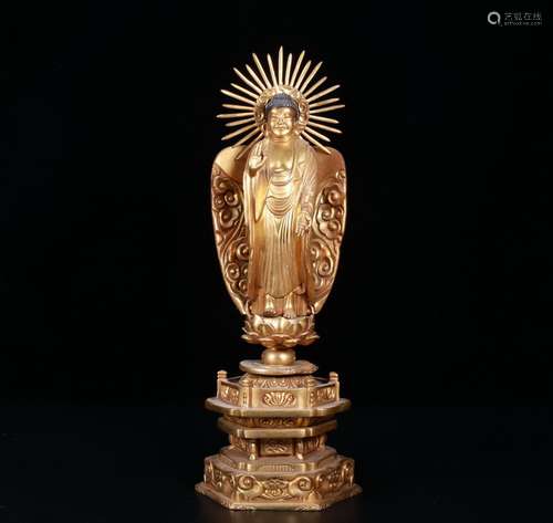 A Chinese Gilt Bronze Buddha