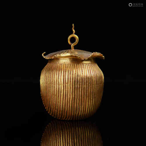 A Chinese Gilt Silver Jar