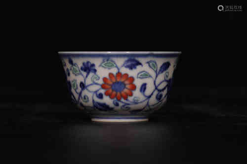 A Chinese Blue and White Porcelain Cup