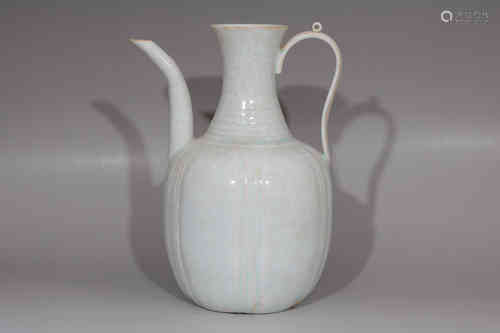 A Chinese Blue Glazed Porcelain Wine Pot