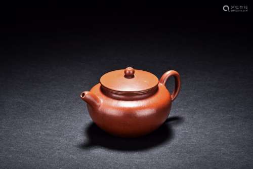 A YIXING RED CLAY TEAPOT