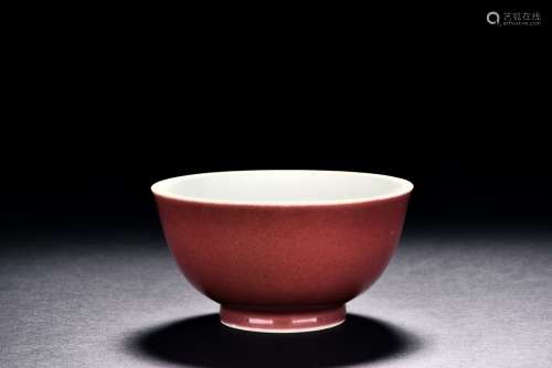 A COPPER-RED GLAZED BOWL