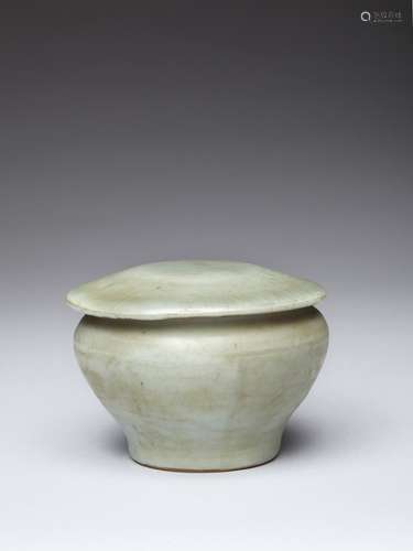 A LONGQUAN CELADON JAR AND COVER