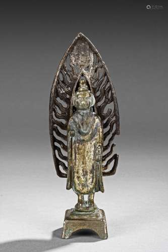 A GILT BRONZE STATUE OF BUDDHA