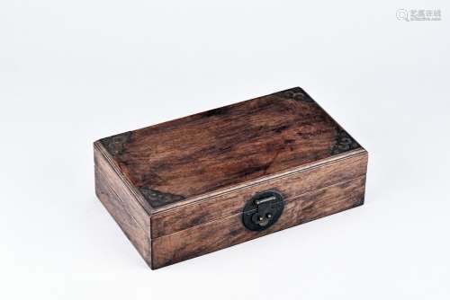 A HARDWOOD RECTANGLE BOX