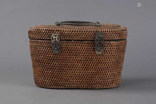 A BAMBOO WEAVED BASKET