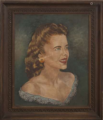 A FRAMED PORTRAIT OF A LADY