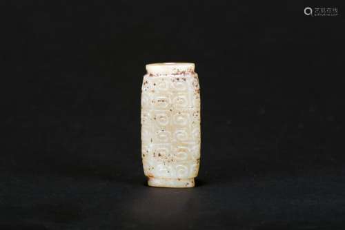 AN ARCHAIC JADE LEZI CYLINDER