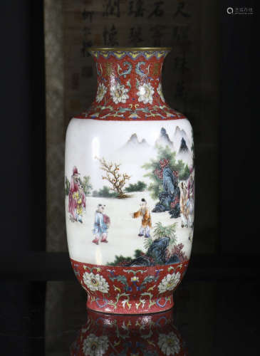 Vase glazing character story from Qianlong Year System