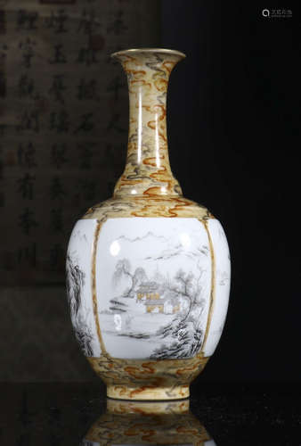 vase inlaiding landscape from Qianlong year system