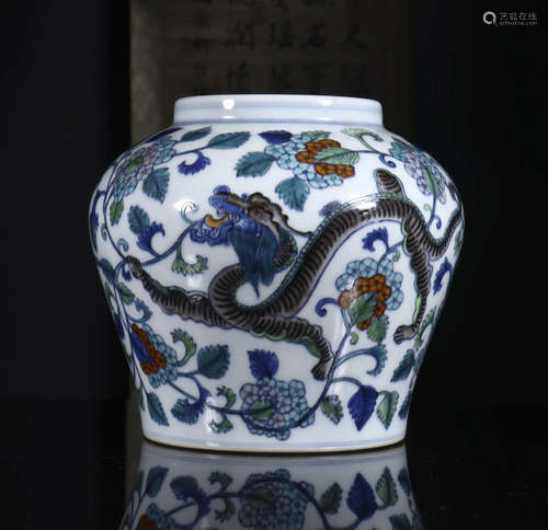 flower pot inlaiding colorful dragon from Yongzheng year system