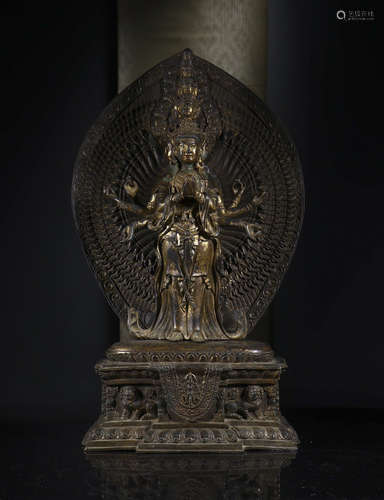 Guanyin Statue with three heads and eight arms