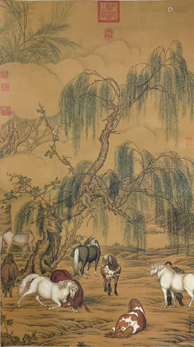 Eight horses painting from Shining Lang