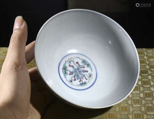 bowl graining colored flower