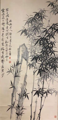 Bamboo stone painting from Banqiao zheng