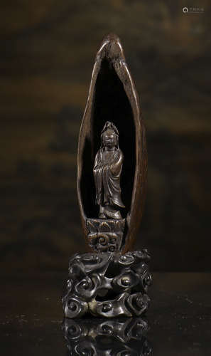 Old agarwood Guanyin ornament