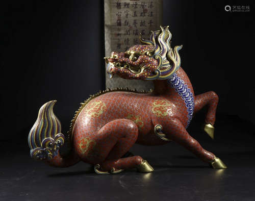 copper animal ornament from Qianlong year system